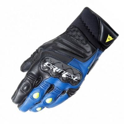 Dainese CARBON 4 SHORT sportovní rukavice modré/černé/fluo-žluté vel.XS